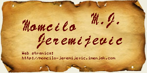 Momčilo Jeremijević vizit kartica
